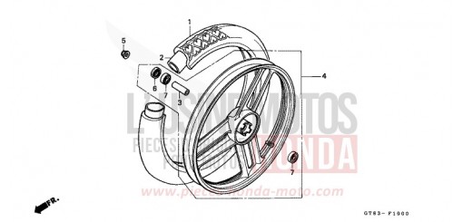 ROUE AVANT PK50L de 1990